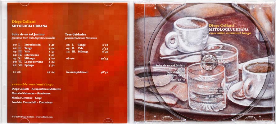 CD ensemble minimal tango - Diego Collatti - MITOLOGIA URBANA designed by ateliers philipp kreidl photo graphik design