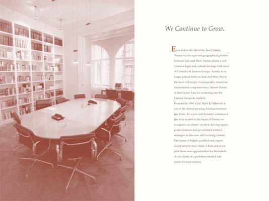 Graf Maxl & Pitkowitz - Attorneys at law - brochure designed by ateliers philipp kreidl photo graphik design
