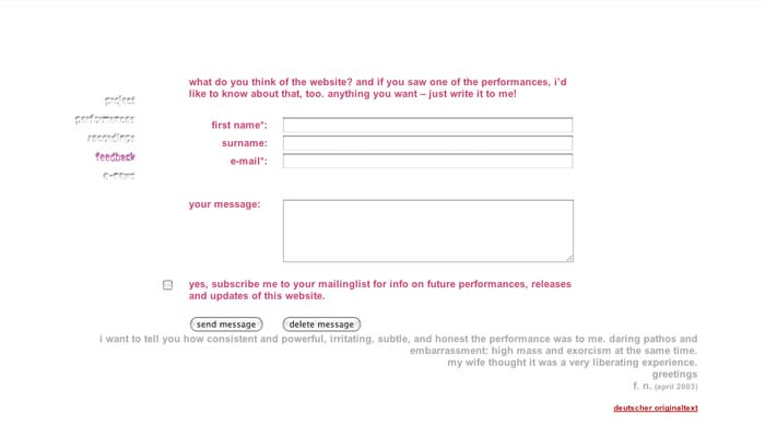website stellar dreams - music project designed by ateliers philipp kreidl photo graphik design