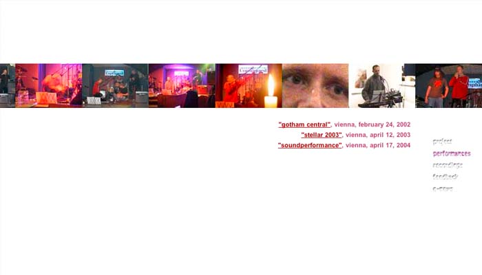 website stellar dreams - music project designed by ateliers philipp kreidl photo graphik design